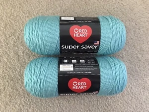 Red Heart Super Saver Yarn Aruba Sea #4 M Worsted 7oz/198g, 364yds/333m (2 Pack) - Picture 1 of 6