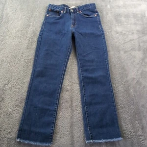 Levis Jeans Girls 14 Youth Blue Denim High Rise Ankle Straight Distressed Jeans - Picture 1 of 13