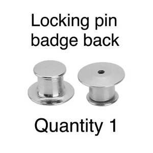 Locking Pin Badge Back Quantity 1 Brooch Secure - Picture 1 of 3