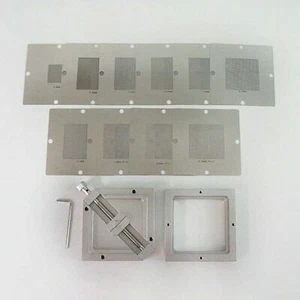 90 mm BGA Reballing Kit Reball Station Befestigung Vorrichtung mit 10 Stück Universal Schablone - Bild 1 von 19