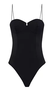 NWT Ziah By St Agni Free People Madonna Black One Piece Swimsuit Size 6 Stunning - Picture 1 of 14