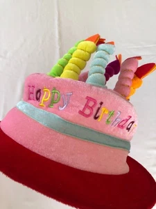 Chapeau d'anniversaire Déguisement Gâteau et bougies Taille Adulte - Foto 1 di 9