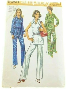 Simplicity Vintage 1970's Waist 24" Pants Belted Tunic Separates Sewing Pattern - Picture 1 of 2