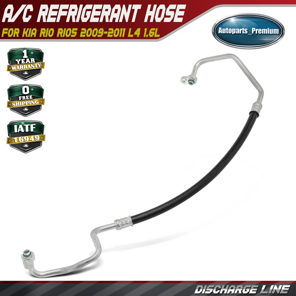 Línea de descarga de aire acondicionado para Kia Rio Rio5 2009-2011 L4 1,6 L compresor a condensador Foto 1 de 4