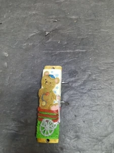 ❤️ Jewish Expressions Teddybär Wagen handbemalt Mezuzah - Bild 1 von 5