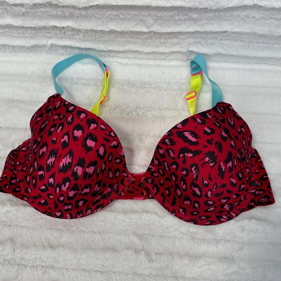 Sujetador Push Up Cobertura Completa Wonderbra 7941 Talla 38C Rojo Estampado Animal Foto 1 de 4