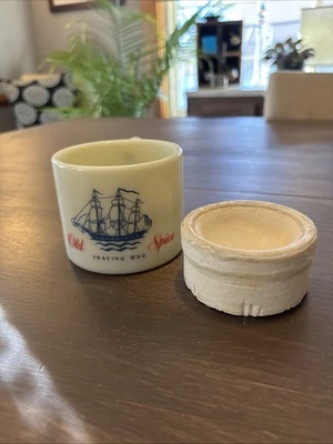 Alter Gewürz Rasierbecher "Ship Grand Turk Salem - 1786" Shulton mit Seife gebraucht - Bild 1 von 4