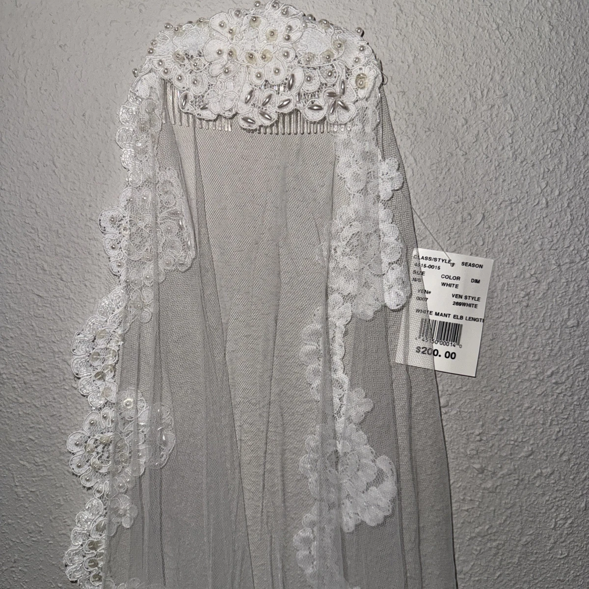 David's Bridal White Fingertip Wedding Veils for sale | eBay