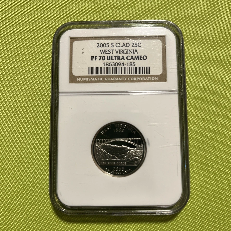 2005 25C West Virginia Quarter Proof NGC PF 70 - Image 1 of 2