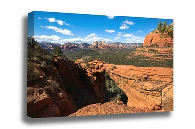 Devils Bridge Canvas: Arizona Sedona Southwest Landscape Western Desert Wall Art - Image 1 of 4