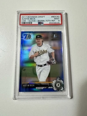 Austin Beck - 2017 Bowman Draft Chrome Refractor   PSA 9 Graded - Image 1 of 2