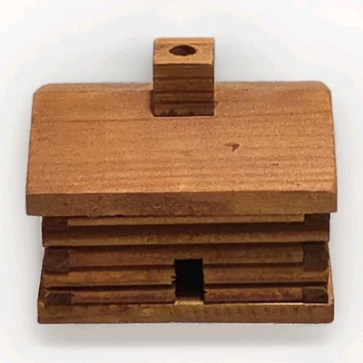Caja de humo de incienso de madera en miniatura quemador de humo deja la chimenea  Foto 1 de 4