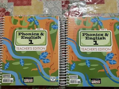 BJU Press Phonics & English 1 -Teacher’s English 3rd Ed. - Part 1 & 2 W/ CD Rom. - Image 1 of 4