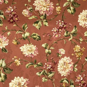 Mill Creek Floral SPICE Home Decor Cotton Drapery Pillow Sewing Fabric BTY - Picture 1 of 6