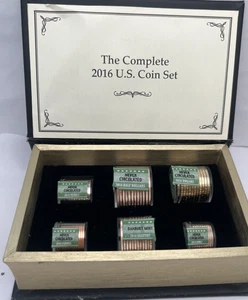 DANBURY MINT THE COMPLETE 2016 U.S. COIN SET 72 BRILLIANT UNCIRCULATED COINS - Picture 1 of 7