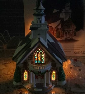 Departamento 56 Snow Village Iglesia Espíritu Santo Caja Original RARA 1999 2 Piezas 55003 - Imagen 1 de 8