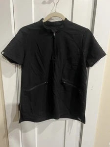 Blusa Médica Figs XS Negra Nata Henley Escote con Cremallera y Bolsillos Edición Limitada - Imagen 1 de 7