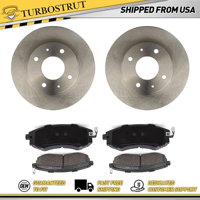 Rotores de freno delanteros originales pastillas de freno para Hyundai Elantra 1998 1,8 L garantía de por vida Foto 1 de 4