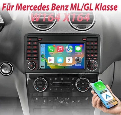 Android14 Autoradio Für Mercedes Benz ML/GL Klasse W164 X164 Carplay GPS BT DAB+ - Bild 1 von 4