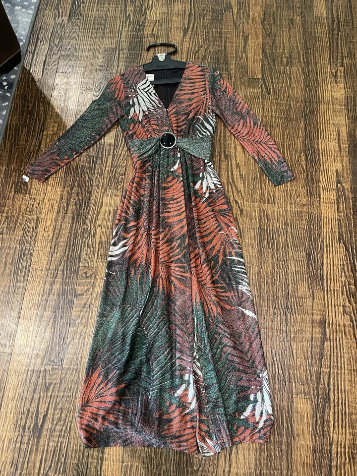 Vintage 70s  Evening Gown By Roger Milot For Fred Perlberg From Neiman Marcus - Image 1 of 1