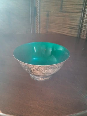 Cuenco de plata esmaltado vintage Reed & Barton Foto 1 de 4