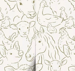 Lulu And Georgia Farm Animals Wallpaper - 2 Rolls!! - unopened - Picture 1 of 6