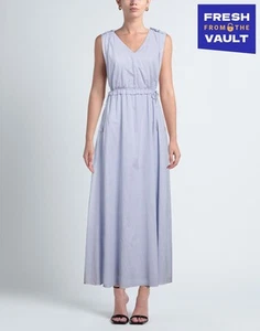 RRP€480 PESERICO Maxi Dress IT42 US6 UK10 M Purple Lined Flared Made in Italy - Imagen 1 de 7