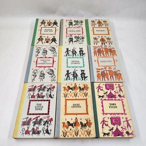 Vtg Junior Deluxe Edition 9 Set Lot Childrens Classics HC Books 1950s Homedecor - Picture 1 of 24