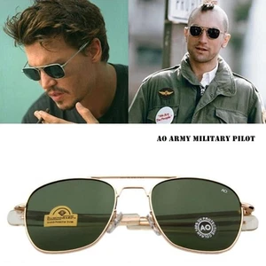 Moda Clásica Aviación Gafas de sol Hombres Ao Gafas de sol para Hombre Ejército Americano - Imagen 1 de 22