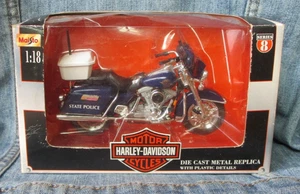 Motocicleta Harley Davidson Maisto escala 1:18 serie 8 Michigan State Police BX - Imagen 1 de 3