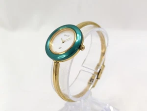 Reloj JUNK GUCCI Change Bisel 1100-L Cuarzo Dorado Blanco Para Mujer Auténtico - Imagen 1 de 8