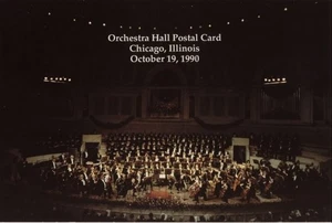 #UX152 15c Orchestra Hall Postal Card First Day Ceremony  Program - Picture 1 of 2