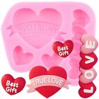 Silicone Love Heart Chocolate Fondant Sugarpaste Candle Soap Mould Clay Resin