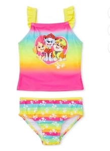 Traje de baño Paw Patrol Tankini para niña conjunto de natación de 2 piezas talla 2T niño pequeño 2 bikini nuevo con etiquetas - Imagen 1 de 2