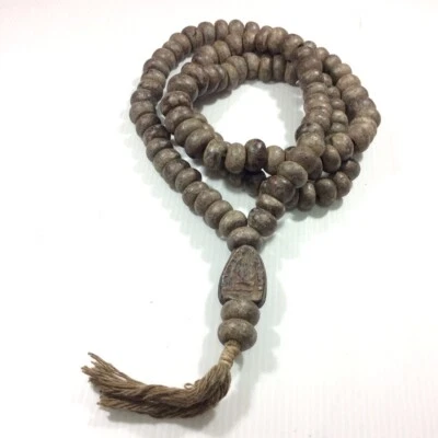 Collar Rosario Buda Tailandés Meditación Amuleto Suerte Cuentas Sagradas Dije Antiguo Foto 1 de 4
