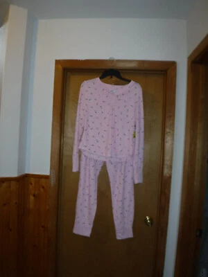 Conjunto de pijama de 2 piezas para mujer, LG - Top XL Pantalones Sonoma Rosa Claro Estampado Floral Nuevo con etiquetas Foto 1 de 4