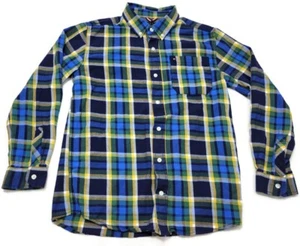 Tommy Hilfiger Graphic Plaid Button Down Flannel Shirt Pockets Youth XL (20) - Picture 1 of 11