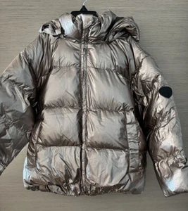 Bonpoint blythe rose gold warm padded kids winter puffer down ski jacket 6y - Picture 1 of 9