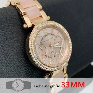 Neu Michael Kors MK6110 Parker PVD Roségold Chronographen Acetat 33mm Damenuhr - Bild 1 von 7