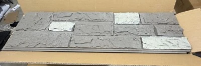 Paneles de piedra sintética obtengo 3 colores gris oscuro y gris claro y 8 piezas Foto 1 de 4