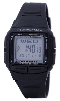 Casio Databank Multi-lingual Illuminator Doppelzeit Digital DB-36-1AV Herrenuhr - Bild 1 von 4