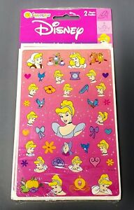 Vintage Disney Cinderella Princess Stickers 2 Sheets Sandylion Printed In Canada
