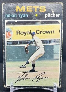 1971 Topps #513 Nolan Ryan New York Mets HOF Poor