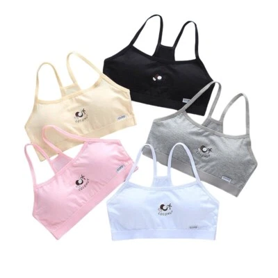 3 Pack Girls Bra Underwear Crop Tops for Teens Sport Training Bras Kids AGE 8-16 - Image 1 of 4