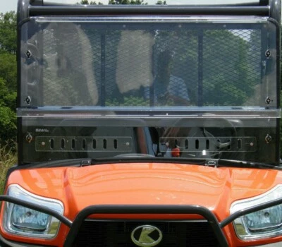 Kubota RTV X900 / X1120D Parabrisas Lexan 2 Piezas con Abrazaderas de Bucle y Doble Ventilación Foto 1 de 4