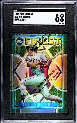1995 Topps Finest Tim Salmon Refractor SGC 6 - Image 1 of 2