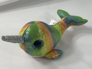 Peluche narval arco iris TY Beanie Boos Collection Nori the Sparkly - Imagen 1 de 4