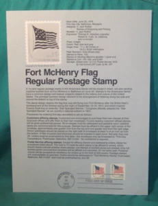 15c Fort McHenry Flag Regular/Coil -First Day -USPS Souvenir Page-# 1597 & 1618C - Picture 1 of 2