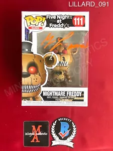 Matthew Lillard ha firmato Nightmare Freddy Funko Pop #111 Five Nights at Freddy's - Foto 1 di 11