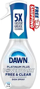 Dawn Free & Clear Powerwash Dish Spray; Dish Soap; Pear Scent; 16 oz. - Picture 1 of 8